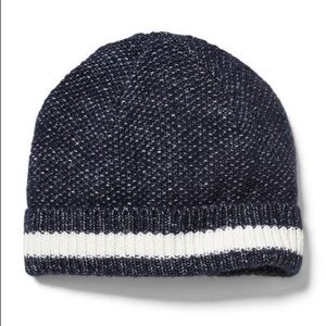 Janie and Jack Navy Marled Striped Beanie, 6-8 Years - NWT